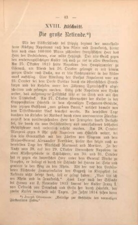 XVIII. Abschnitt. Die große Retirade.