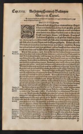 Das XVIII. Capitel.
