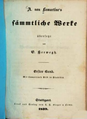 A. von Lamartine's sämmtliche Werke, 1. Ueber die Bestimmung der Poesie