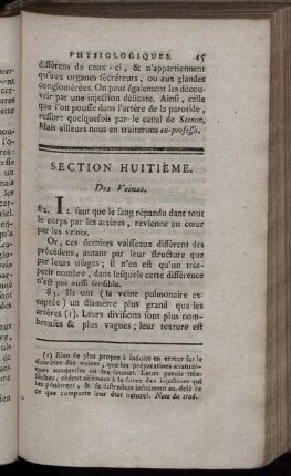 Section Huitième. Des Veines