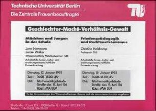 Geschlechter - Macht - Verhältnis - Gewalt