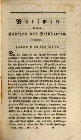 Plutarchs moralisch-philosophische Werke, Zweyter Theil