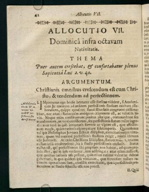 42-48, Allocutio VII.