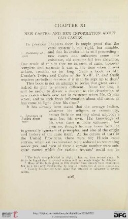 XI. New castes, and new information about old castes