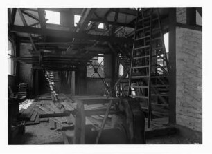 Industrie-Kraftwerk. Montage der Bandbekohlungsanlage : Lauta (Niederlausitz). Industrie-Kraftwerk. Montage der Bandbekohlungsanlage