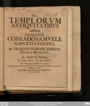 De Templorum Antiquitatibus