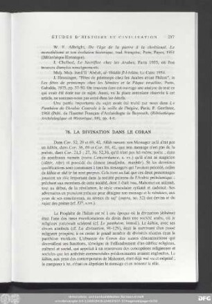 78. La Divination Dans Le Coran