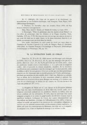 78. La Divination Dans Le Coran