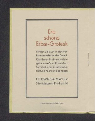 Leichte Erbar-Grotesk I. Garnitur