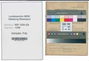 Entnazifizierung Fritz Kamplair , geb. 12.08.1901 (Bauunternehmer)