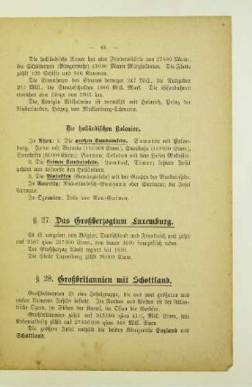 27. Das Großherzogtum Luxemburg
