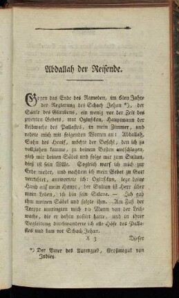 Abdallah der Reisende.