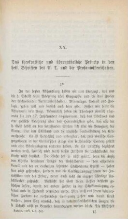 225-256 Das theokratische und übernatürliche Princip in den heiligen Schriften des A.T. und die Profanwissenschaften : IV.