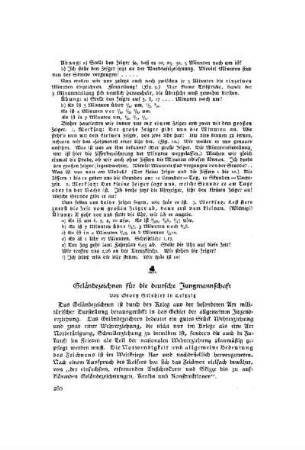 Geländezeichnen für die deutsche Jungmannschaft