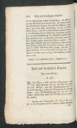 Fünf und dreisigstes Kapitel. Von den Ferien