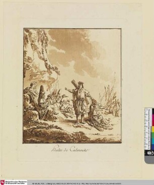 Halte de Calmouks [Rastende kalmückische Soldaten]
