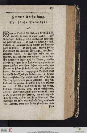 Zweyte Abtheilung: Christliche Theologie