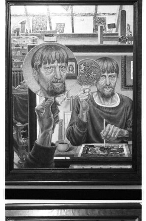 Kleinbildnegativ: Galerie Oberlicht, „Spiegelungen“, 1987