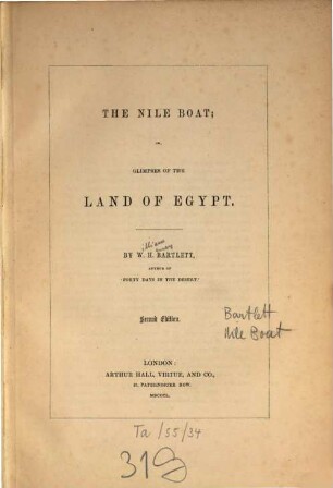 The Nile boat : or, glimpses of the land of Egypt