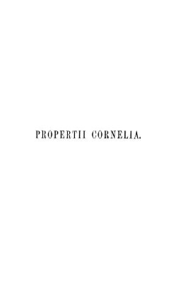 S. Aurelii Propertii libri IV. Elegia XI.