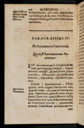 226-275, Paragraphus IV. De Sacramento Poenitentiae.