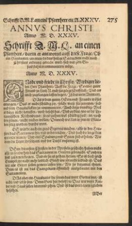 Annus Christi Anno M. D. XXXV.
