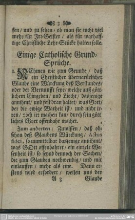 Einige Catholische Grund-Sprüche