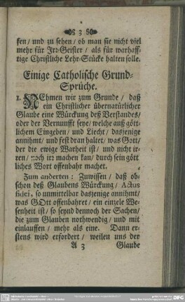 Einige Catholische Grund-Sprüche