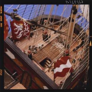 Vollmodell der spanischen Galeone "Santa Maria del Pilar", um 1535, Maßstab 1:50, Detailansicht