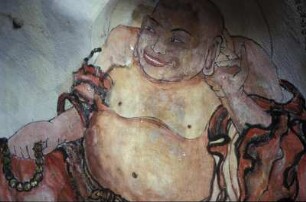 Ipoh, Buddha Freske im Perak-Tempel in Ipoh