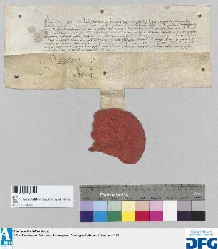Herzog Philipp von Burgund bestätigt der Stadt Nürnberg den Empfang eines alljährlich ihm zu reichenden Jus und garantiert als Entgelt das Weiterbestehen der alten Handelsbegünstigungen.