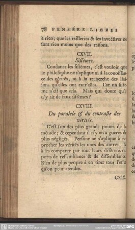 CXVII. Sistèmes