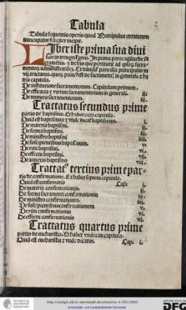 Tabula sequentis operis quod Manipulus curatorum nuncupatur feliciter incipit.