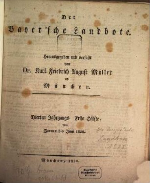 Der Bayerische Landbote. 1828 = Jg. 4
