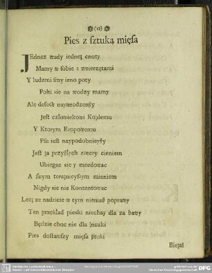 Pies z sztuka miesa