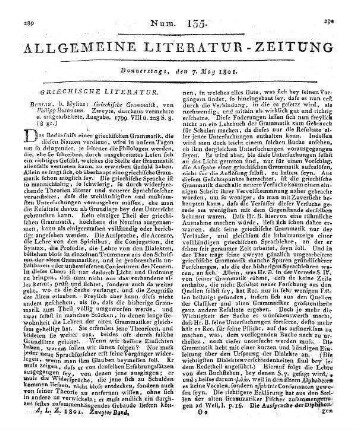Buttmann, P. C.: Griechische Grammatik. 2. Ausg. Berlin: Mylius 1799