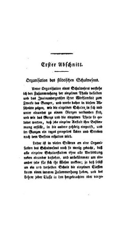 Organisation des städtischen Schulwesens