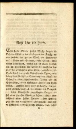 Reise über die Furka