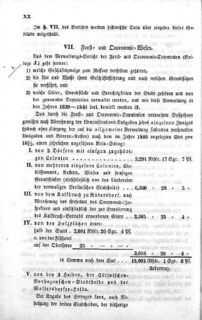 VII. Forst- und Oeconomie-Wesen