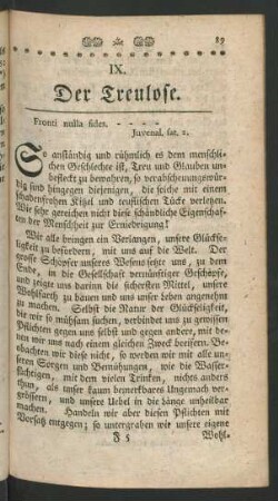 IX. Der Treulose