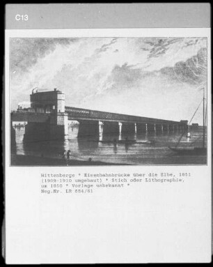 Wittenberge (Kreis Perleberg), Eisenbahnbrücke über die Elbe