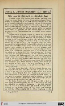 Heft 22 (2. Augustheft 1907)