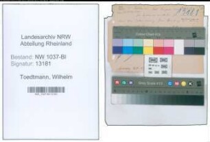 Entnazifizierung Wilhelm Toedtmann , geb. 14.03.1893 (Buergermeister)