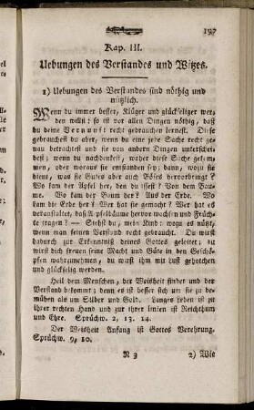 Kap. III. Uebungen des Verstandes und Witzes
