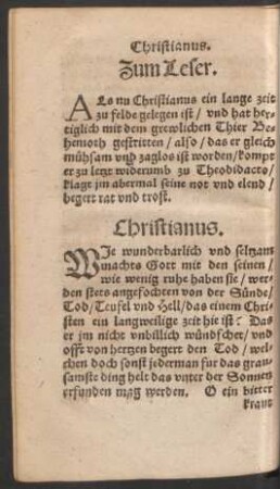 Zum Leser.