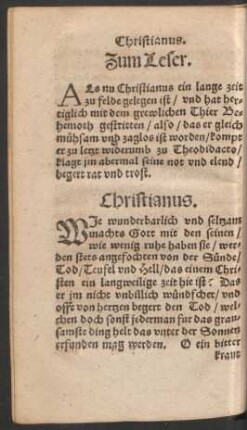 Zum Leser.