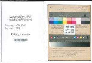 Entnazifizierung Heinrich Ehlting , geb. 31.12.1907 (Monteur)