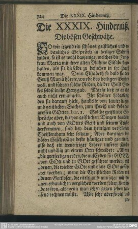 Die XXXIX. Hinderniß. Die bösen Geschwätze