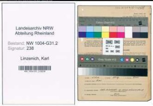 Entnazifizierung Karl Linzenich , geb. 09.02.1885 (Gastwirt)