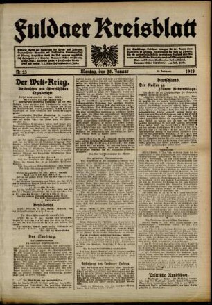 Ausgabe vom Montag, den 28. Januar 1918.